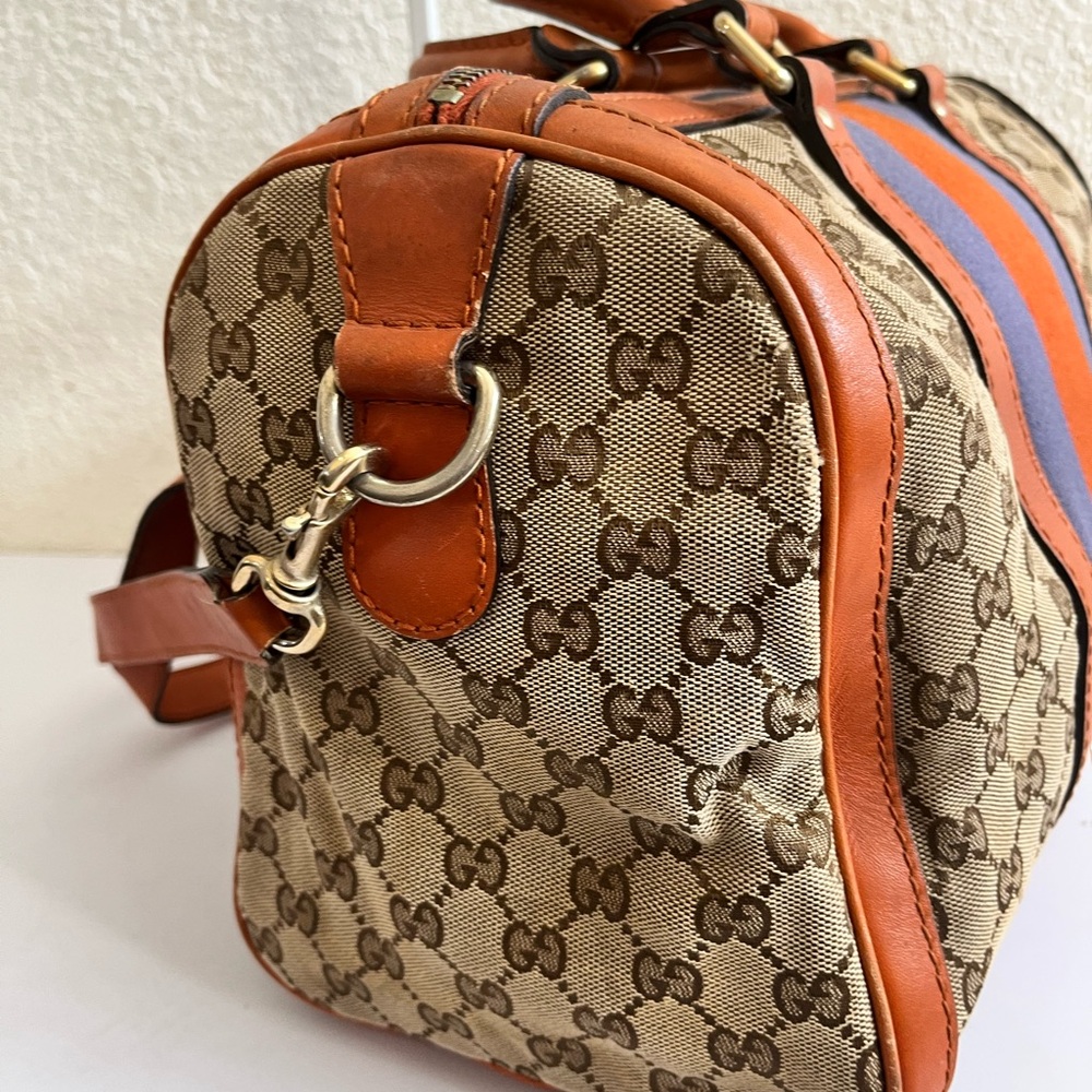 Gucci Beige and Orange Canvas Boston bag - Picture 9 of 16